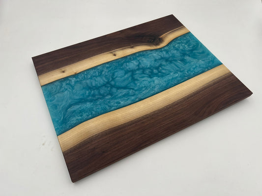 Epoxy Cutting Board (Electric Blue)