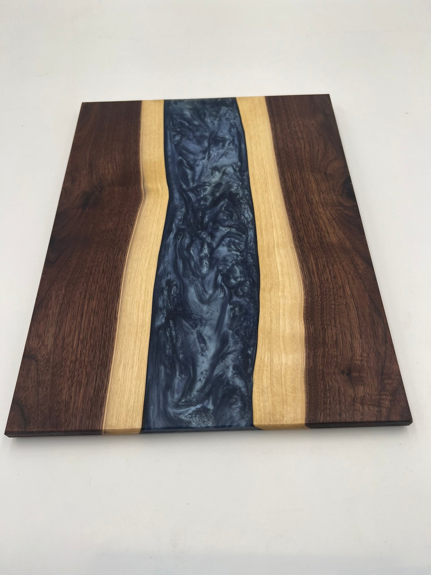 Epoxy Cutting Board (Navy and White)